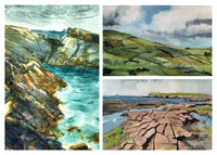 Watercolor & Monotypes Postcard - 1